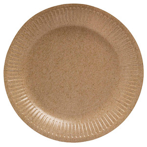 PROnappe Pappteller braun Ø 23,0 cm, 20 St.