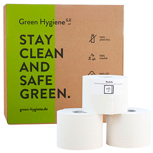 Green Hygiene® Toilettenpapier KORDULA 3-lagig Recyclingpapier, 36 Rollen