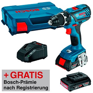 AKTION: BOSCH Professional GSR 18V-28 Akku-Schrauber-Set 18,0 V, mit 2 Akkus mit Prämie nach Registrierung