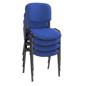 Nowy Styl Besucherstühle Iso ISO BLACK 1.3 C06 blau Stoff, 4 St.