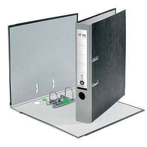 VON LEITZ Ordner grau mamoriert Karton 5,0 cm DIN A4, 1 St.