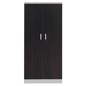 Gürkan Stahlschrank 100120 wenge, weißaluminium 4 Fachböden 92,0 x 42,0 x 195,0 cm, aufgebaut, 1 St.