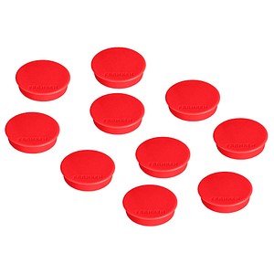 FRANKEN Magnet rot, Kunststoff Ø 3,8 cm, 10 St.