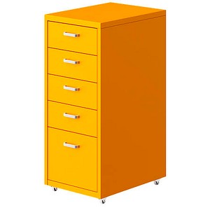 FlexiSpot Rollcontainer orange 5 Auszüge 28,0 x 41,0 x 69,0 cm