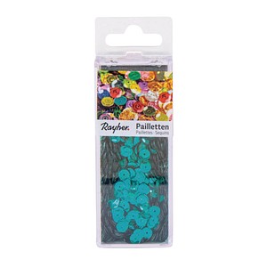 Rayher Streu-Pailletten jade gewölbt Ø 6,0 mm, 4.000 St.