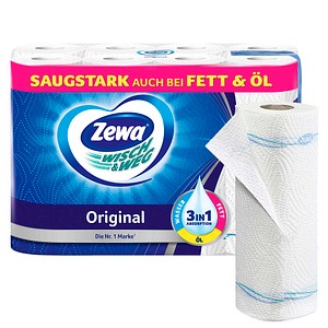 Zewa Küchenrollen WISCH&WEG Original 2-lagig, 8 Rollen