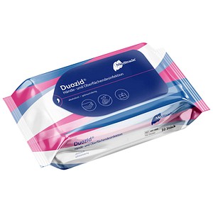 Meditrade® Desinfektionstücher Duozid® 1-lagig weiß, 50 Tücher