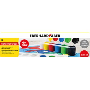 EBERHARD FABER EFA Color Schulmalfarben farbsortiert 6 x 25,0 ml