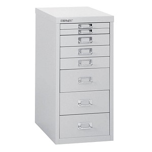 BISLEY MultiDrawer™ L298 Schubladenschrank lichtgrau 8 Schubladen 27,8 x 38,0 x 59,0 cm