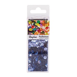 Rayher Streu-Pailletten mittelblau gewölbt Ø 6,0 mm, 4.000 St.
