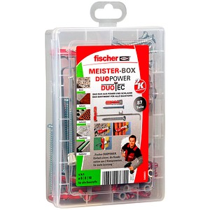 fischer Meister-Box - DuoPower/DuoTec + S 2K 540093 Dübel- und Schrauben-Sortiment, 87-teilig