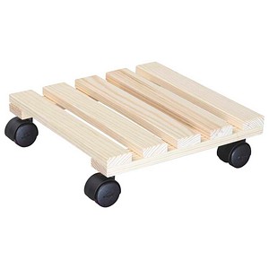 WAGNER® design yourself Pflanzenroller GH0037 Holz beige quadratisch 29,0 x 29,0 x 8,3 cm, 1 St.