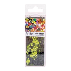 Rayher Streu-Pailletten oliv gewölbt Ø 6,0 mm, 4.000 St.