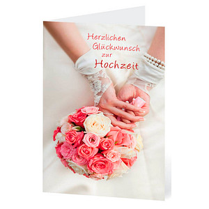 LUMA Glückwunschkarte Hochzeit Rosenstrauß LU21 DIN B6, 1 St.