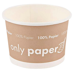NATURE Star Einweg-Suppenbecher Only Paper braun, weiß 200 ml, 50 St.