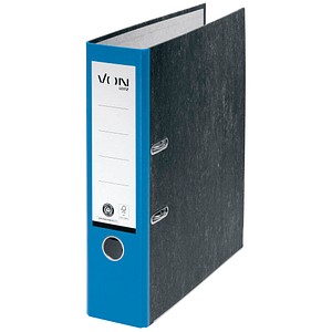 VON LEITZ Ordner blau mamoriert Karton 8,0 cm DIN A4, 1 St.