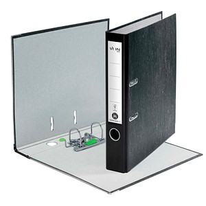 VON LEITZ Ordner schwarz mamoriert Karton 5,0 cm DIN A4, 1 St.