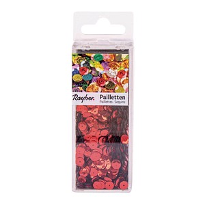 Rayher Streu-Pailletten rot gewölbt Ø 6,0 mm, 4.000 St.