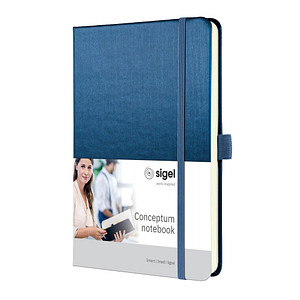 SIGEL Notizbuch CONCEPTUM DIN A5 liniert, blue metallic Hardcover 194 Seiten, 1 St.