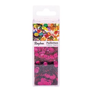 Rayher Streu-Pailletten rotlila gewölbt Ø 6,0 mm, 4.000 St.