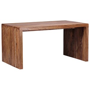 WOHNLING Schreibtisch braun rechteckig, Wangen-Gestell braun 160,0 x 80,0 cm