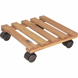 WAGNER® design yourself Pflanzenroller GH0631 Holz braun quadratisch 28,0 x 28,0 x 8,2 cm, 1 St.