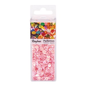 Rayher Streu-Pailletten irisierend rosa gewölbt Ø 6,0 mm, 4.000 St.