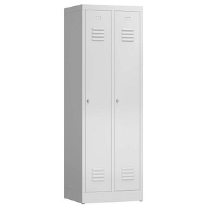ClassiX Spind lichtgrau X-510120, 2 Schließfächer 59,0 x 50,0 x 180,0 cm