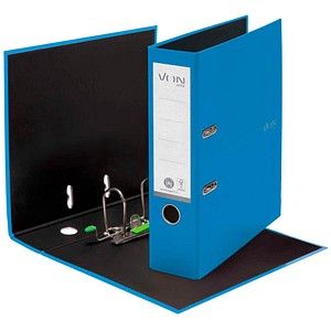 VON LEITZ Ordner blau Karton 8,0 cm DIN A4, 1 St.
