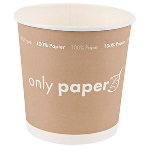 NATURE Star Einweg-Suppenbecher Only Paper braun, weiß 750 ml, 25 St.