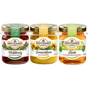 BREITSAMER HONIG  Der klassische Dreierlei Honig, 3x 67,0 g