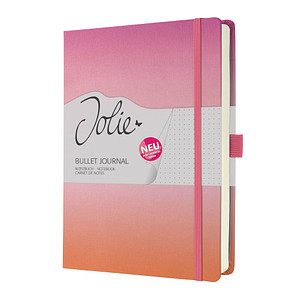 SIGEL Notizbuch JOLIE Bullet ca. DIN A5 punktkariert, pink/rosa/orange Hardcover 200 Seiten, 1 St.