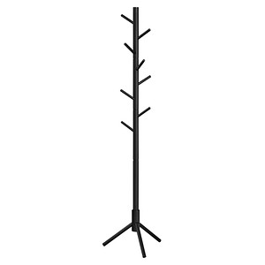 VASAGLE Kleiderständer schwarz Holz 8 Haken 47,0 x 175,0 cm, 1 St.