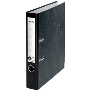 VON LEITZ Ordner schwarz mamoriert Karton 5,0 cm DIN A4, 1 St.