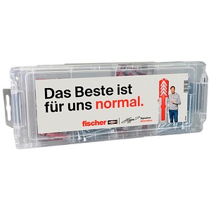 fischer MiniFixTainer - DuoPower + S Klopp 568544 Dübel- und Schrauben-Sortiment, 160-teilig