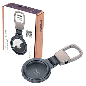 TROIKA® Schlüsselanhänger AIRTAG HOLDER schwarz