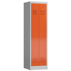ClassiX Spind feuerrot, lichtgrau X-510404, 1 Schließfach 50,0 x 50,0 x 180,0 cm