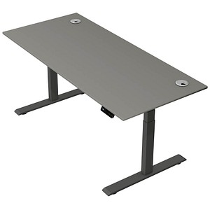 Kerkmann Move 2 Plus elektrisch höhenverstellbarer Schreibtisch grafit rechteckig, T-Fuß-Gestell anthrazit 180,0 x 80,0 cm