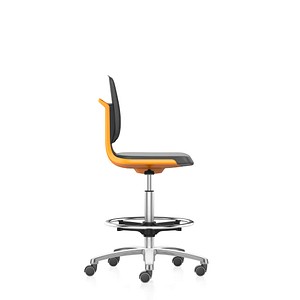 bimos Arbeitsdrehstuhl Labsit orange, schwarz Kunstleder