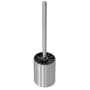 WC-Garnitur mit Halter silber Metall, 1 St.