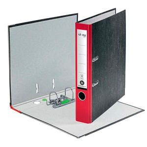 VON LEITZ Ordner rot mamoriert Karton 5,0 cm DIN A4, 1 St.