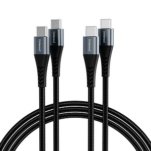 Intenso USB C Kabel 2,0 m schwarz, 2 St.