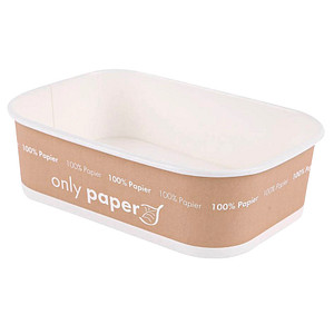 NATURE Star Einweg-Menüschalen Only Paper braun, weiß 0,65 l, 50 St.