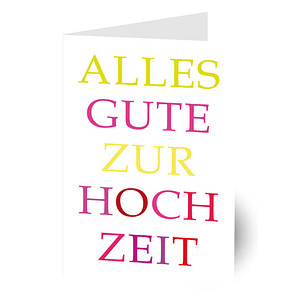 LUMA Glückwunschkarte bunte Schrift LU780 DIN B6, 1 St.