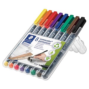 STAEDTLER Lumocolor Folienstifte-Set farbsortiert permanent, 8 St.