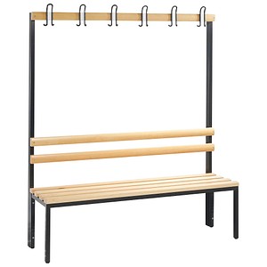 CP Garderobenbank mit Haken Basic 8051-100 S10000 buche Holz 150,0 cm