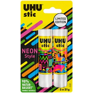 2 UHU Neon Edition Klebestifte 2x 21,0 g