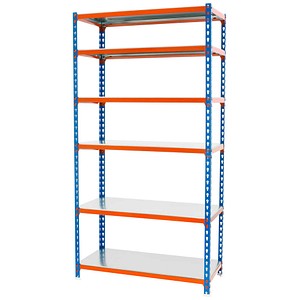 Simonrack Schwerlastregal SIMONCLICK SUPER PLUS 6/400 8435104953990 blau, orange, silber 110,0 x 40,0 x 250,0 cm