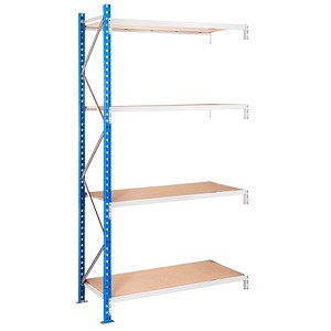 Manorga Anbau-Schwerlastregal EPSIVOL ZR2515604F4S himmelblau, braun 150,0 x 60,0 x 250,0 cm