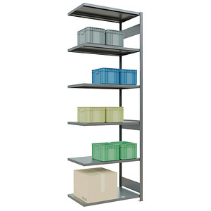 SCHULTE Anbau-Schwerlastregal MULTIplus 250 12967-LR silber 100,0 x 60,0 x 300,0 cm